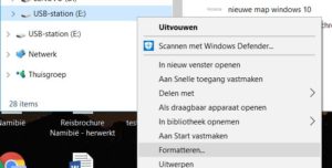 Windows 10 - Formatteren