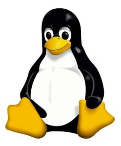 Tux, de mascotte en logo van Linux.