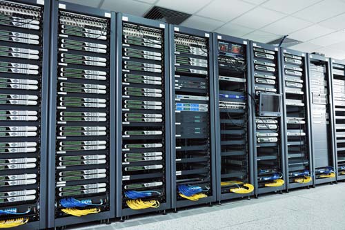 Een server - Gebruikt voor alle bestanden en programma's in the cloud