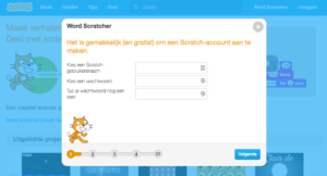 Scratch account aanmaken