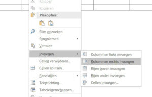 Kolommen en rijen toevoegen en verwijderen in Microsoft Word