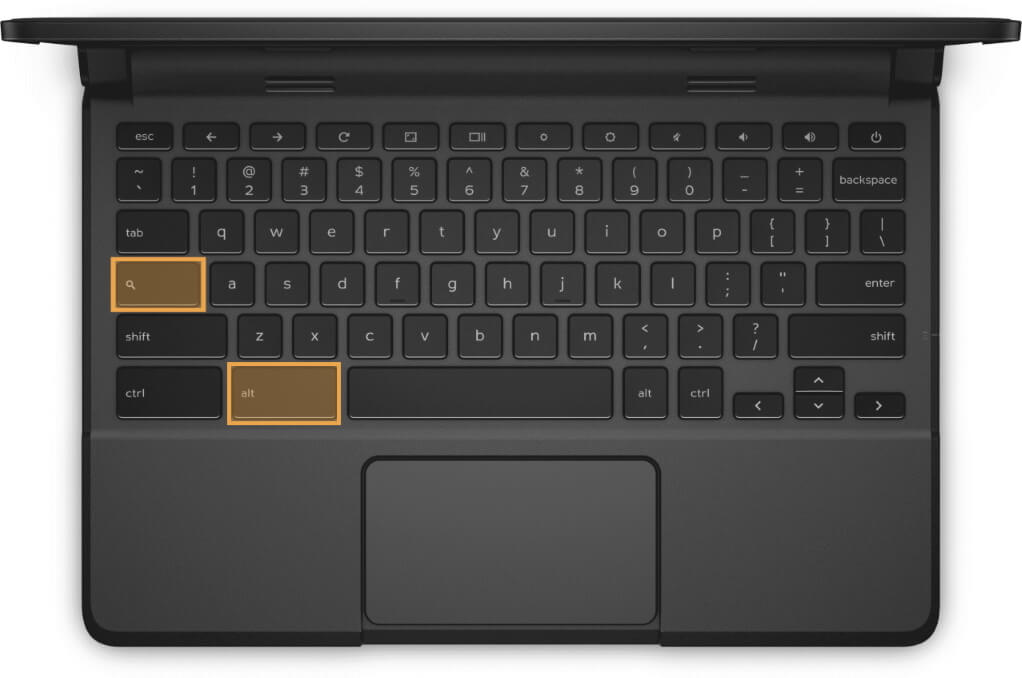 Chromebook keyboard Caps Lock key